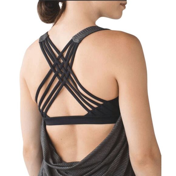 LULULEMON ATHLETICA Wild Tank in Heathered Black/Black Size 4 - Picture 1 of 6